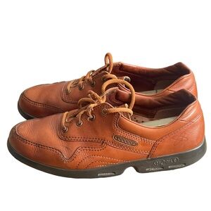 Ecco Womens Shoes Size 7 - 7.5 EU 38 Mobile Brown Leather Comfort Oxford